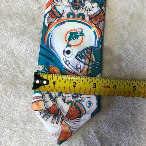 ORIGINAL Ralph Marlin Vintage 1990's CFL Miami Dolphins Tie - Picture 7 of 7